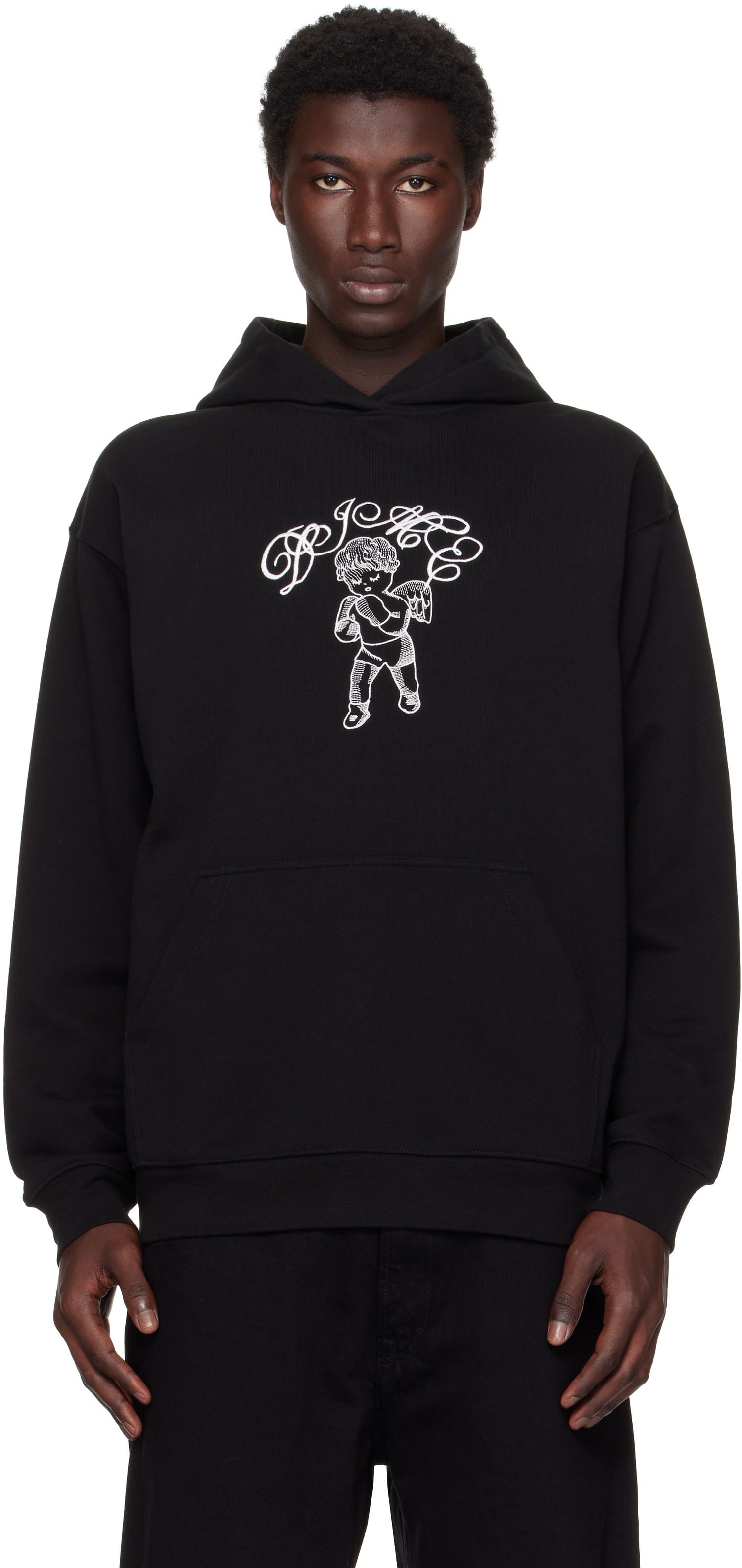 Dukserice Dime Embroidered Fighter Hoodie Crna | DIMESU2544BLK, 0