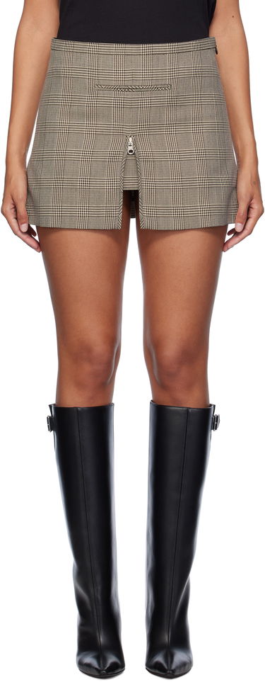 Suknja Courrèges Tailored Prince Of Wales Miniskirt Smeđa | 324CJU180PL0166, 0