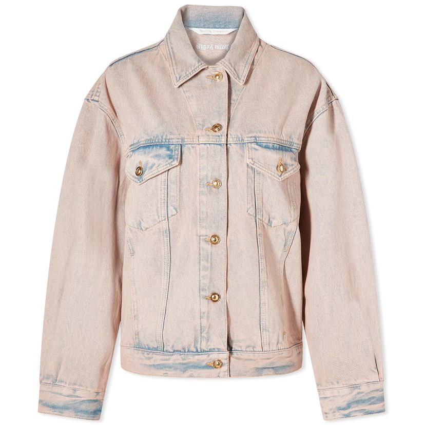 Jakna Palm Angels Overdye Loose Denim Jacket Ružičasta | PWYE032S24DEN0013030