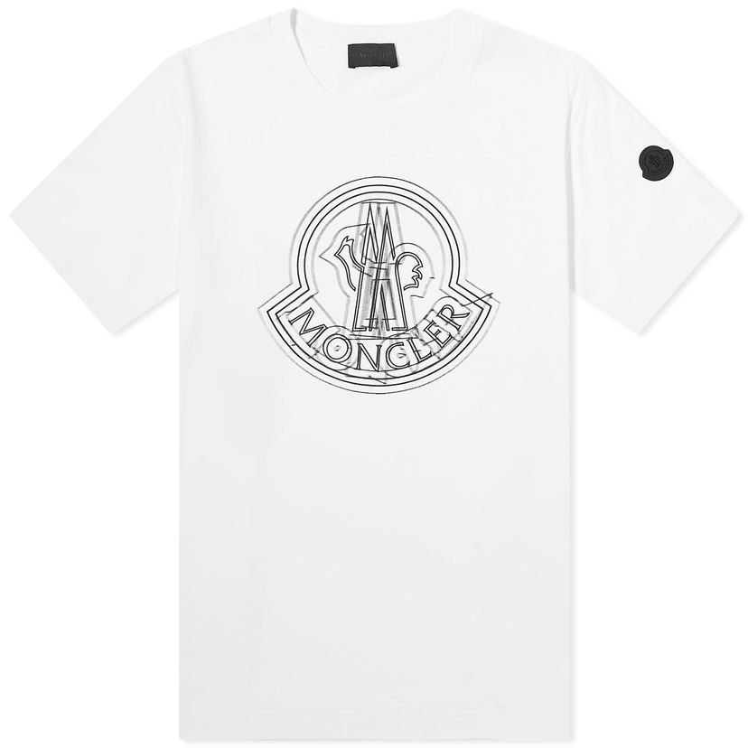 Majica kratkih rukava Moncler Large Logo T-Shirt Bijela | 8C000-28-89A17-001