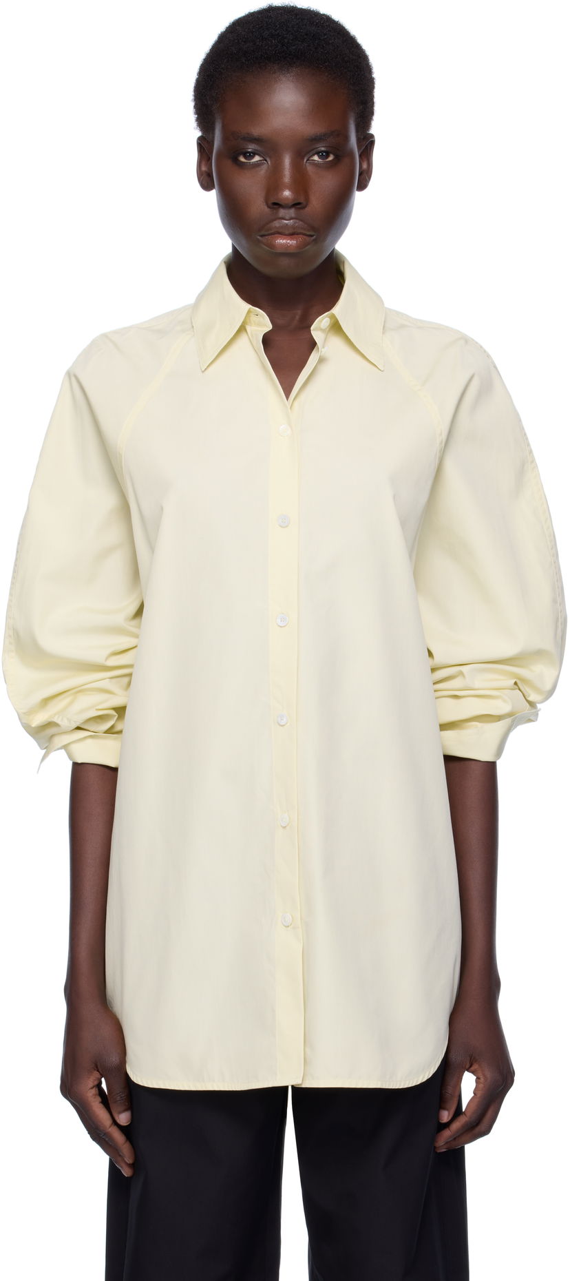 Košulja TOTEME TOTEME Raw Raglan Shirt Žuta | 253-WRT0515-FB0226