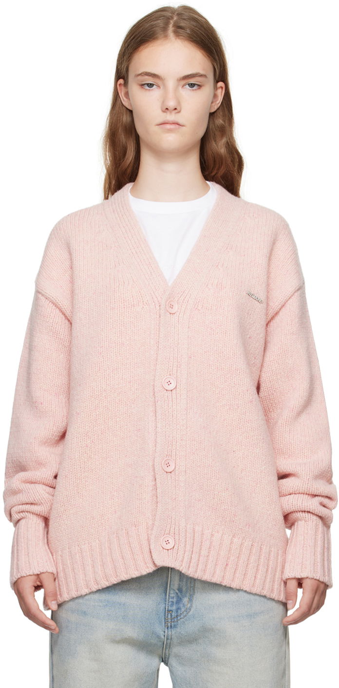 Džemper We11done Chunky V-Neck Cardigan Ružičasta | WD-KC2-24-627-U-LP