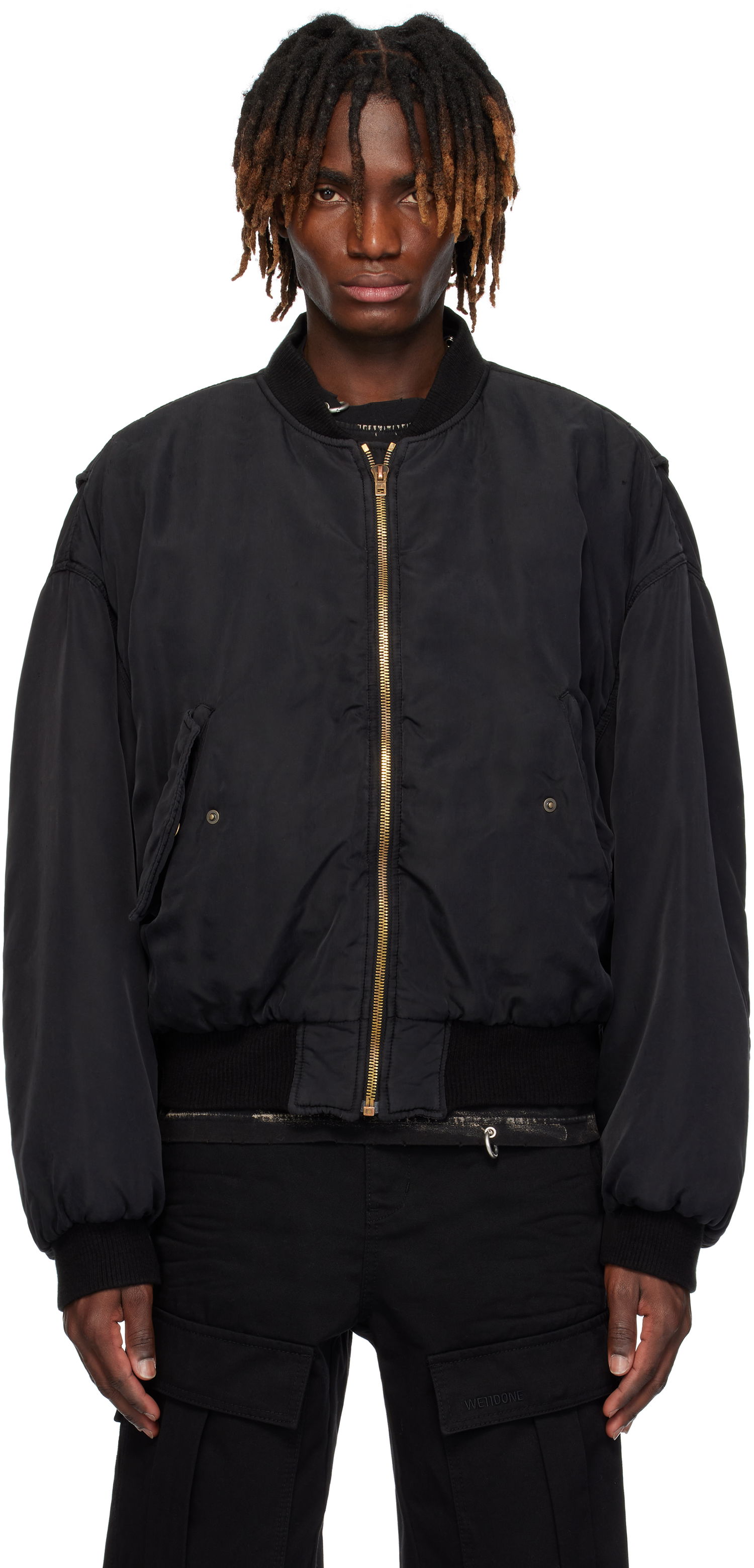 Bomber jakna We11done We11done Curved Bomber Jacket Crna | WD-JP0-25-005-U-BK, 0