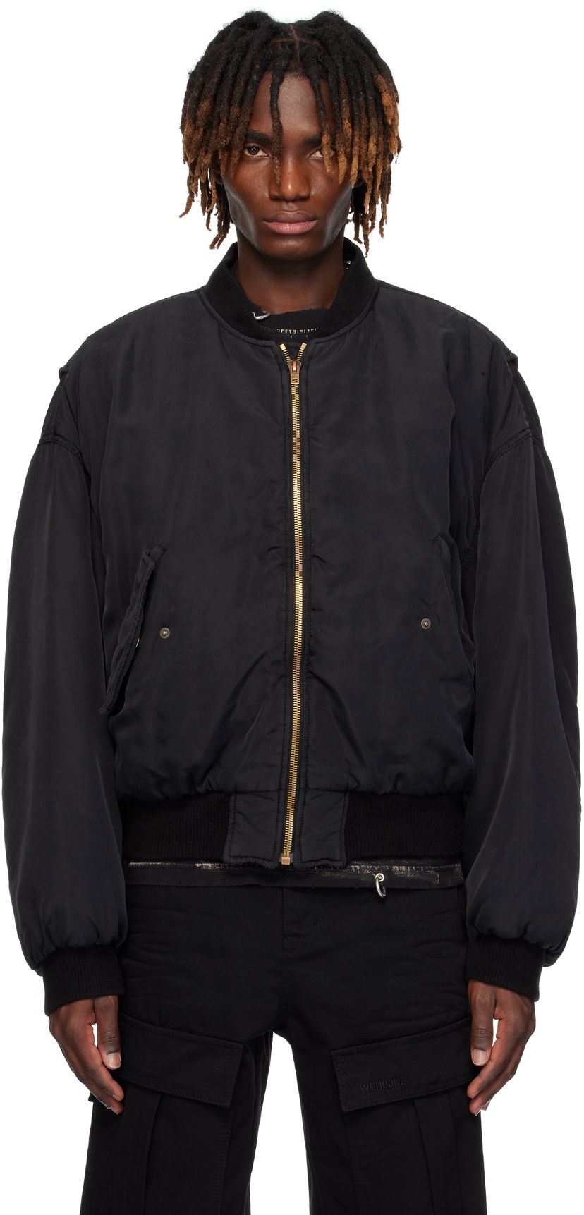 Bomber jakna We11done We11done Curved Bomber Jacket Crna | WD-JP0-25-005-U-BK