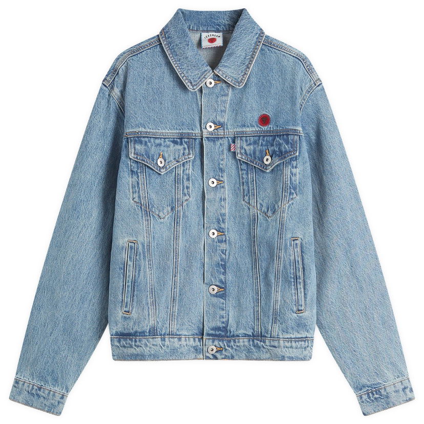 Jakna BBC IceCream ICECREAM Check Lined Denim Trucker Jacket, Size Large Plava | IC24411-BLU