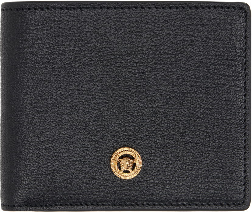 Novčanik Versace Bifold Leather Wallet with Logo Accent Crna | DPU2463_1A10544