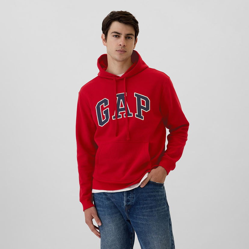 Dukserice GAP GAP Logo Pullover Hoodie Crvena | 738102-45
