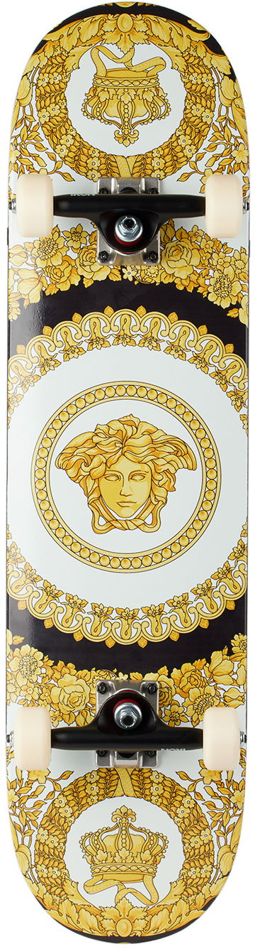 Skateboard daske Versace Gold & White Barocco Skateboard Žuta | ZSKATE001_ZWOOD001