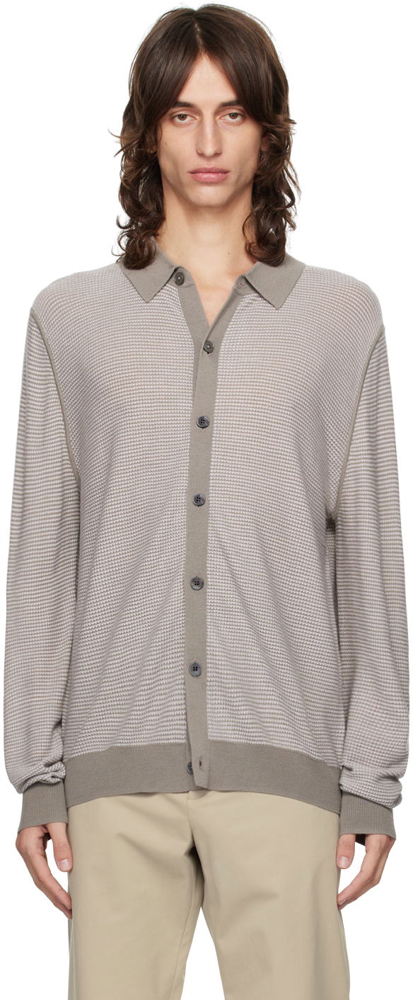 Džemper Paul Smith Paul Smith Button Through Cardigan Siva | M1R-895Y-N02418-71
