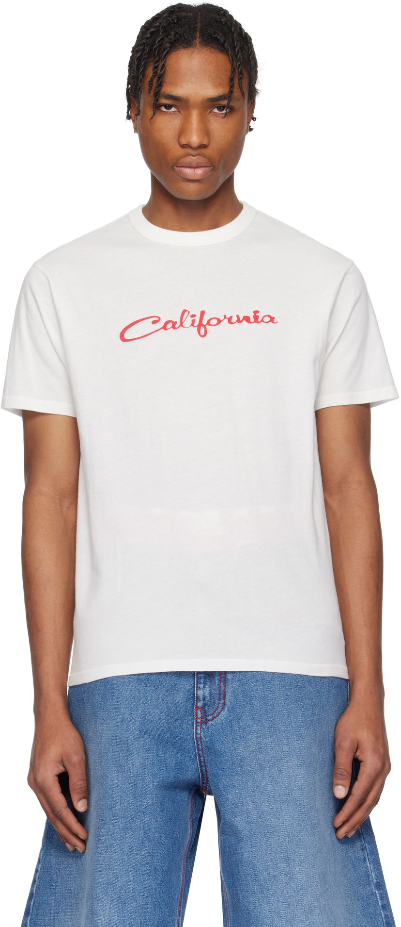 Majica kratkih rukava ERL ERL 'California' Signature T-Shirt Bijela | ERL10T001
