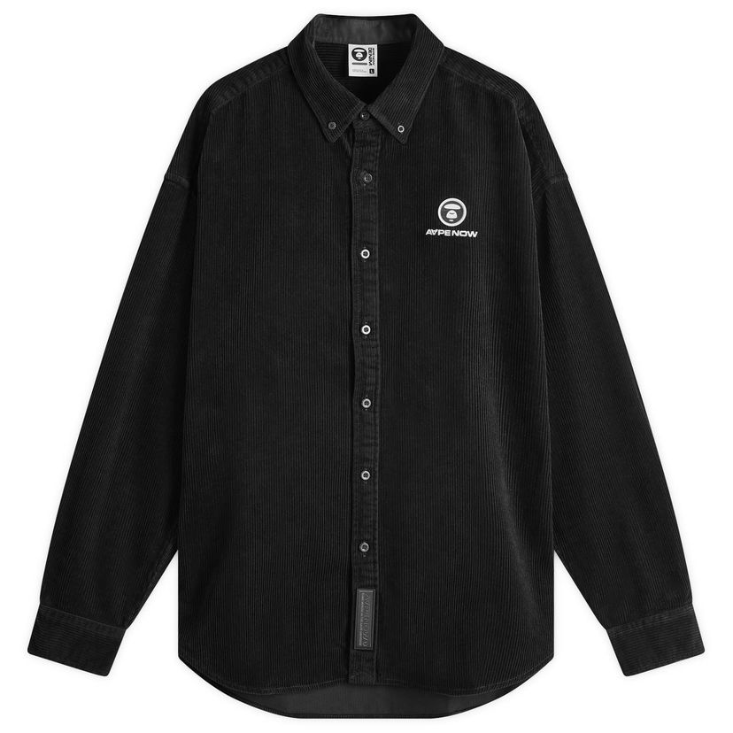 Košulja AAPE by A Bathing Ape AAPE Now Corduroy Shirt, Size Large Crna | AAPSTM8499XXNBKX