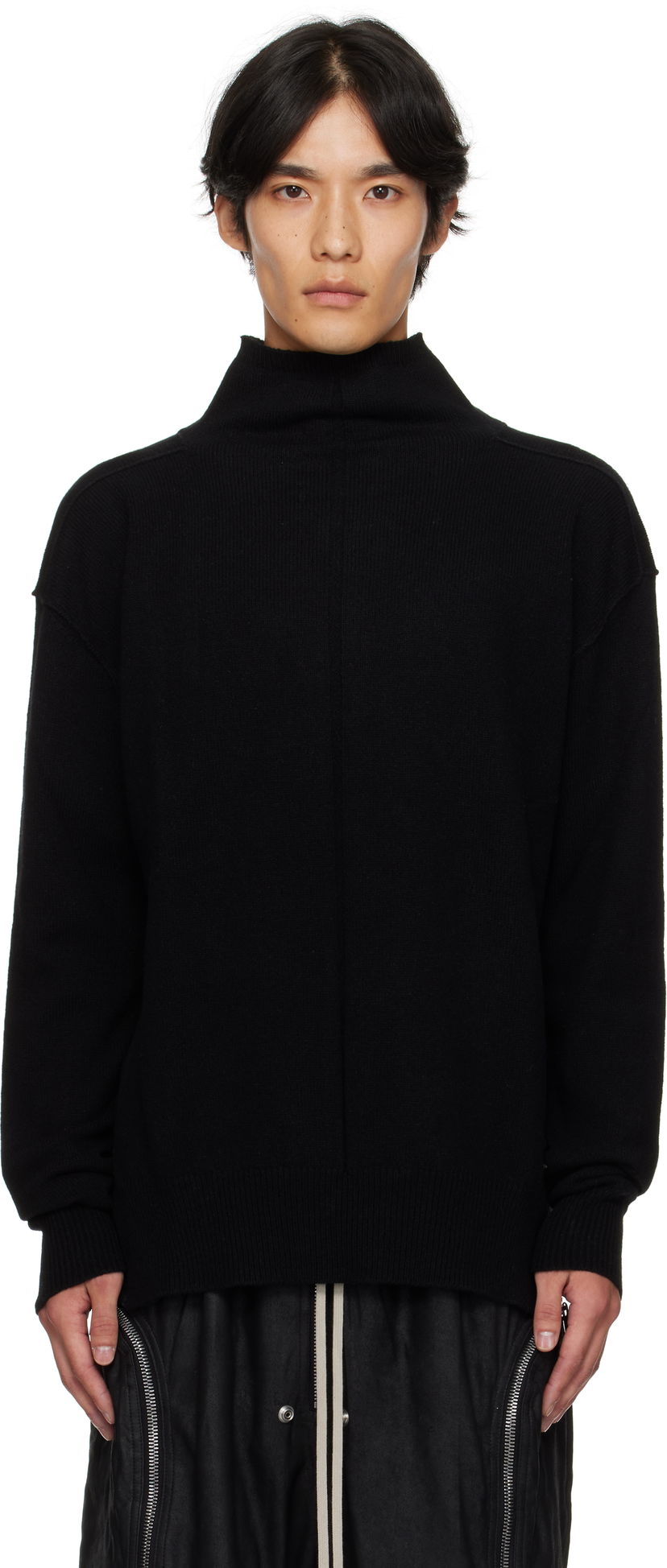 Džemper Rick Owens Rick Owens Concordians Tabard Sweater Crna | RU02E1648 WSBR