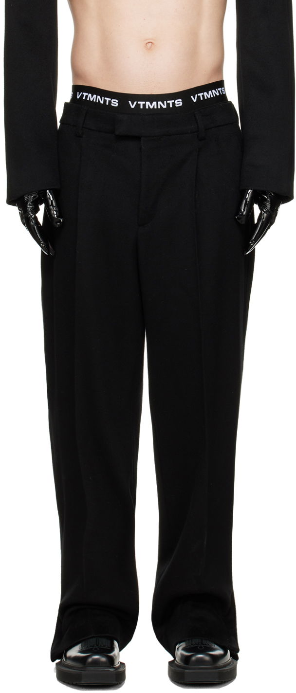 Hlače VETEMENTS Pleated Trousers Crna | VL16PA320B