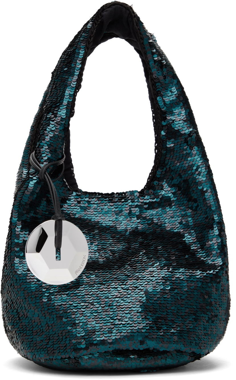 Ručna torbica JW Anderson JW Anderson Mini Sequin Shopper Bag Zelena | HB0728-FA0230