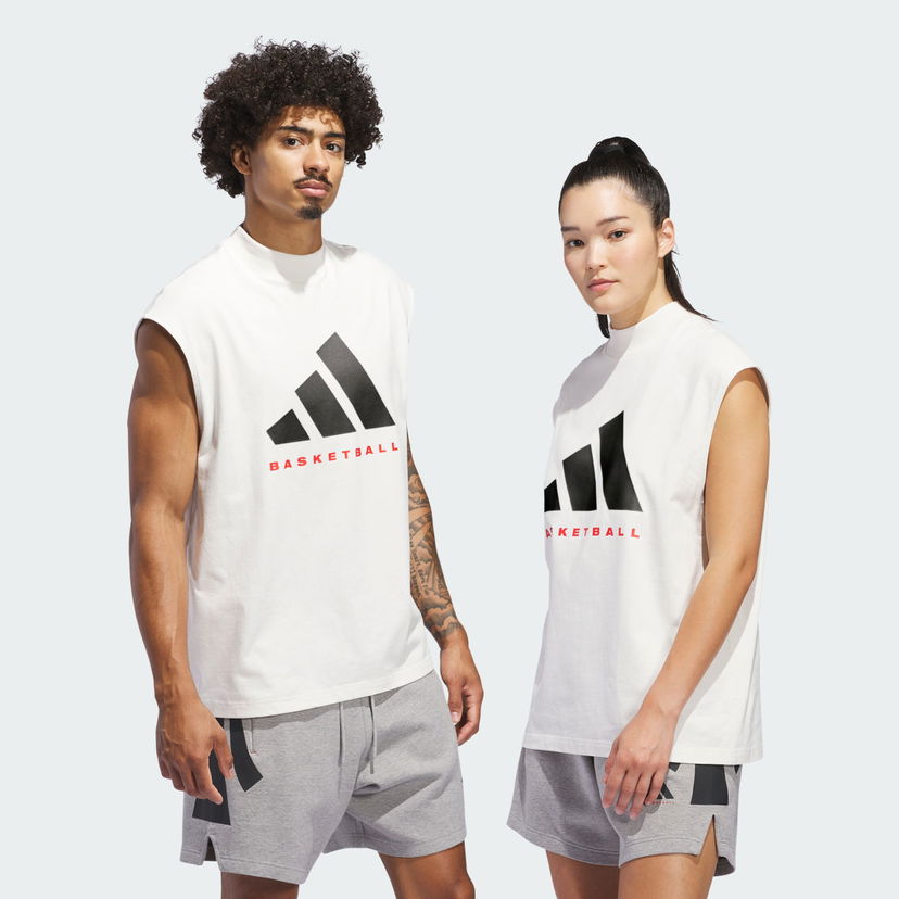 Majica bez rukava adidas Performance Sleeveless Basketball T-Shirt Bijela | IW5648