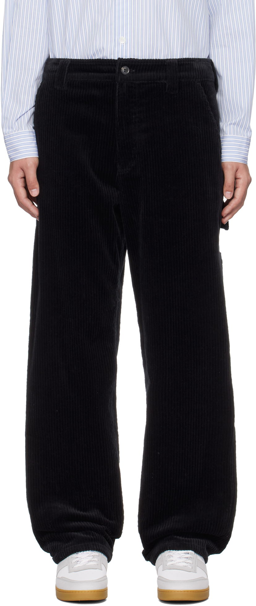 Cargo hlače A.P.C. A.P.C. Fergus Corduroy Pants Crna | COHDW-M08500