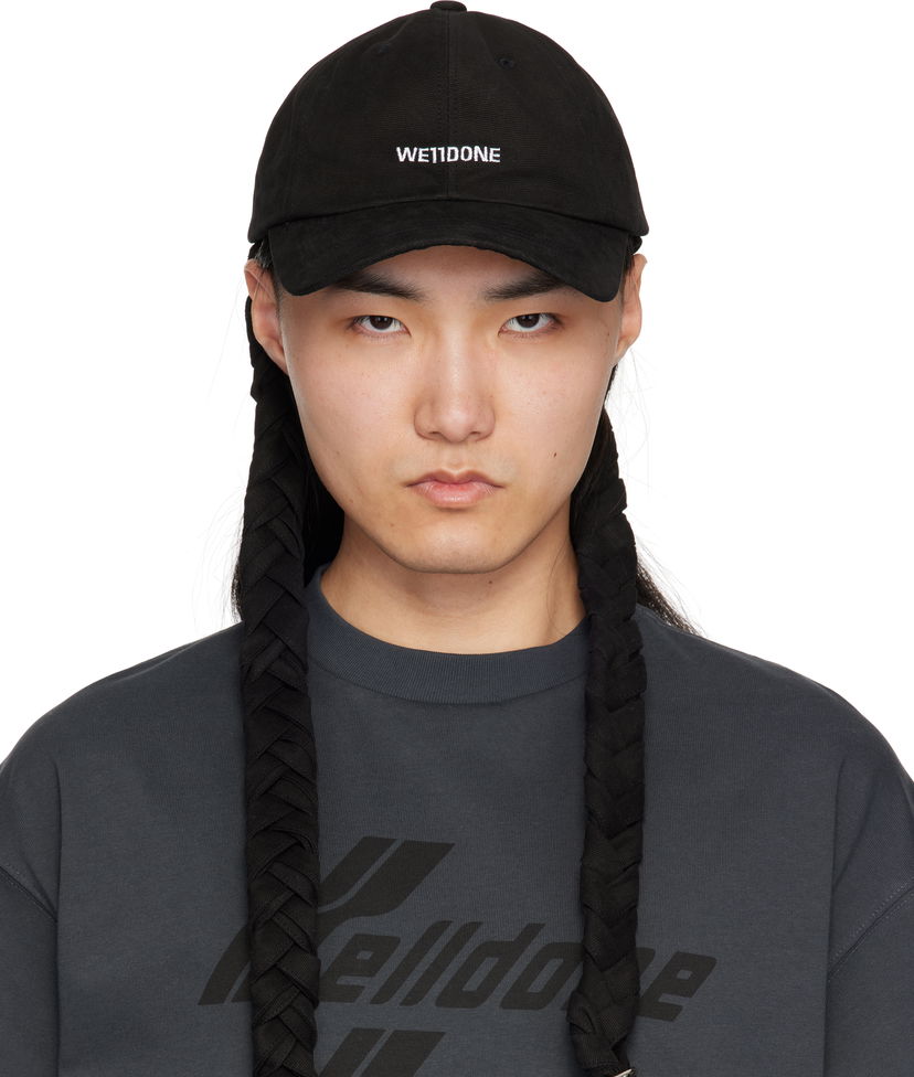 Kapa We11done We11done Logo Braid Cap Crna | WD-AH0-25-430-U-BK