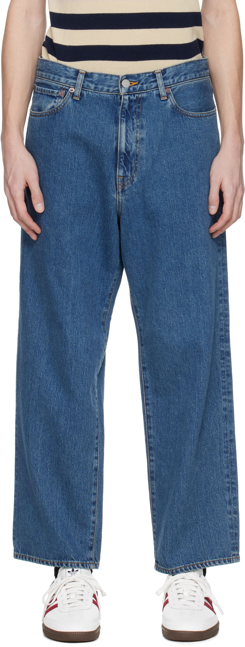 Jeans WACKO MARIA WACKO MARIA Washed Jeans Plava | 25SS-WMP-PT17