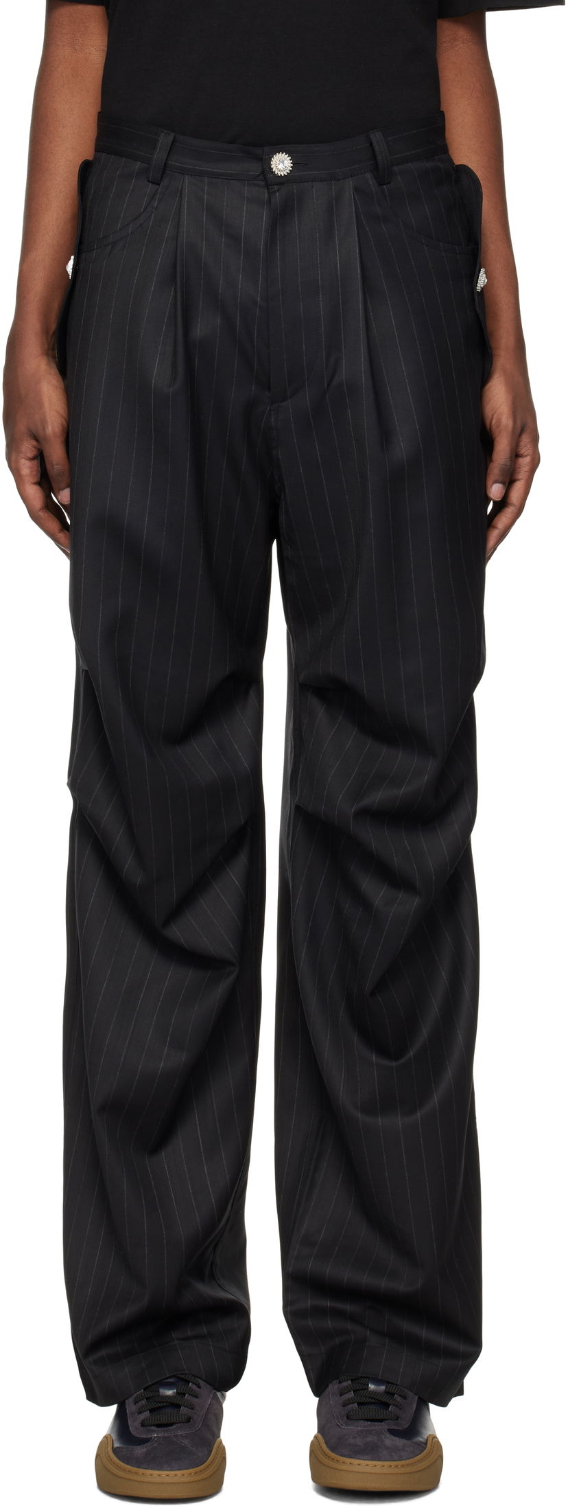 Hlače Bluemarble Parachute Trousers Crna | PA59 WO22B24 GRE