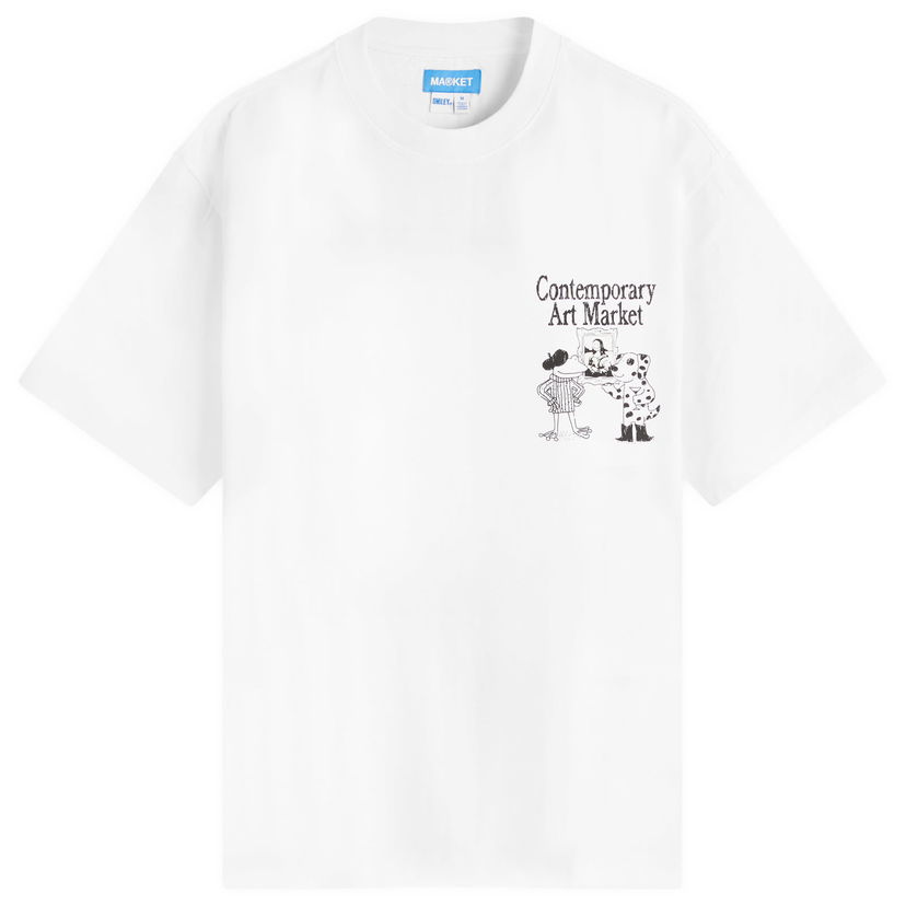 Majica kratkih rukava MARKET Smiley Museum UV T-Shirt Bijela | 399002188-WHT