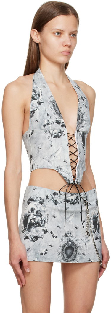 Suknja Miaou Miaou Mara Lace-Up Corset Top Siva | 7048SCPAR, 1