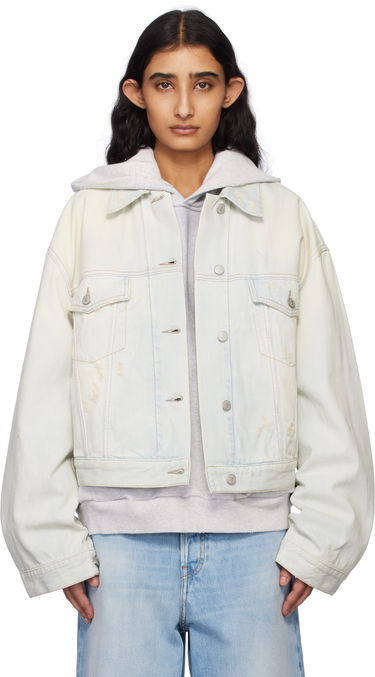 Jakna Acne Studios Acne Studios Relaxed Cropped Denim Jacket Plava | A90639-, 0