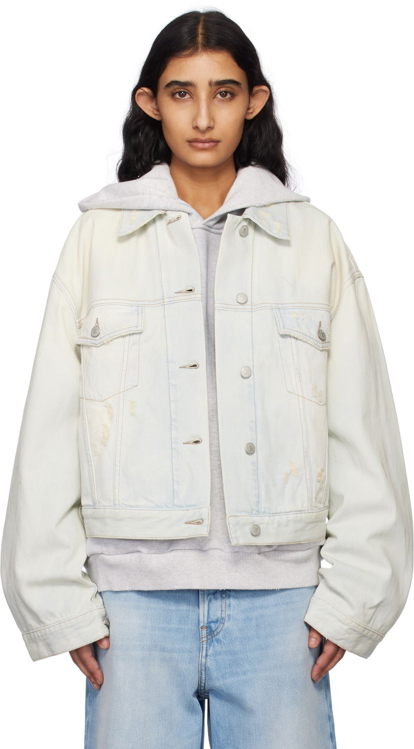 Jakna Acne Studios Acne Studios Relaxed Cropped Denim Jacket Plava | A90639-