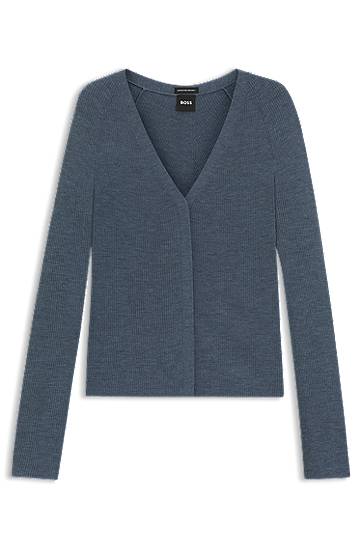 Džemper BOSS Merino Wool Cardigan Plava | 50544904, 0