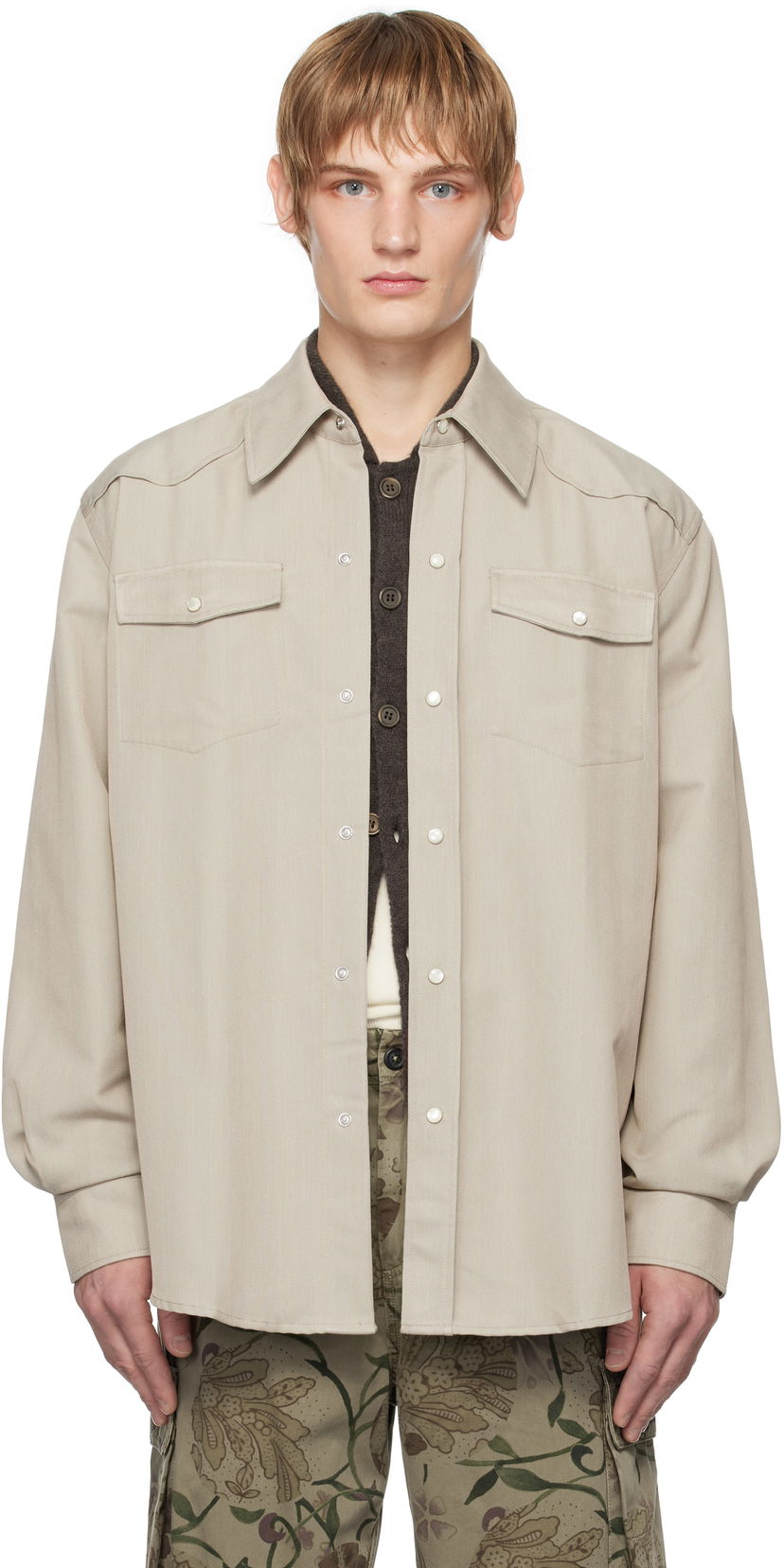 Košulja OUR LEGACY Frontier Long Sleeve Shirt Bež | M4242FL