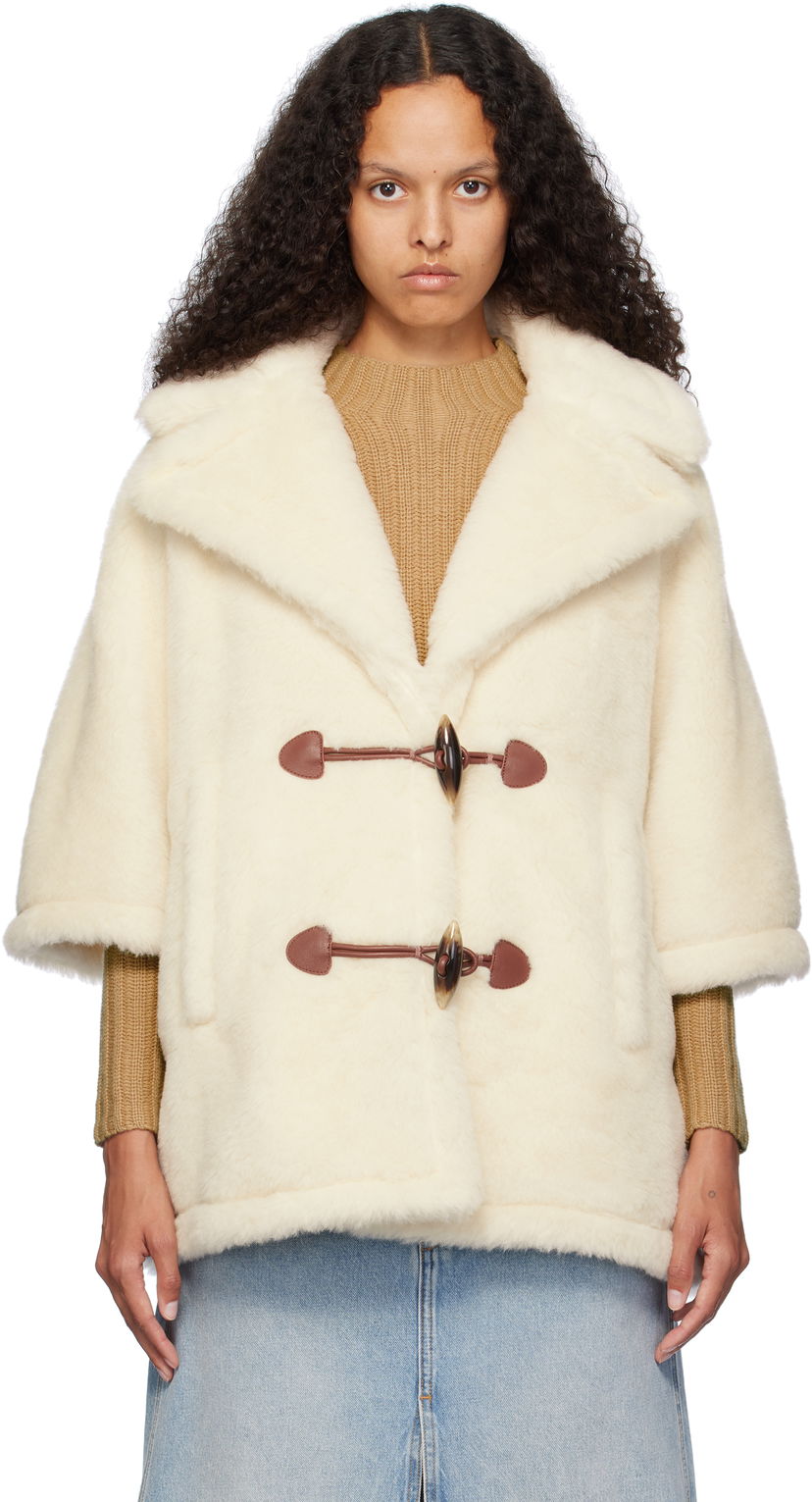 Kaputi Max Mara Max Mara George1 Faux-Fur Jacket Bijela | 2424736182600 MM10501