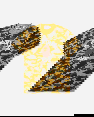 Majica kratkih rukava BAPE 1st Camo College T-Shirt Žuta | 1L80109008 YELLOW, 1