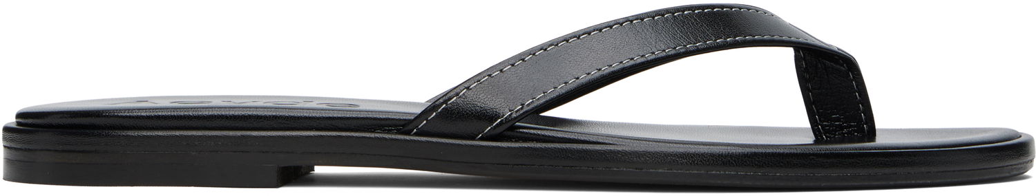 Odjeća Aeyde Aeyde Melody Leather Toe-Post Flip-Flops Crna | A11-FS-FDMR08FL191-SS25-800-007, 0