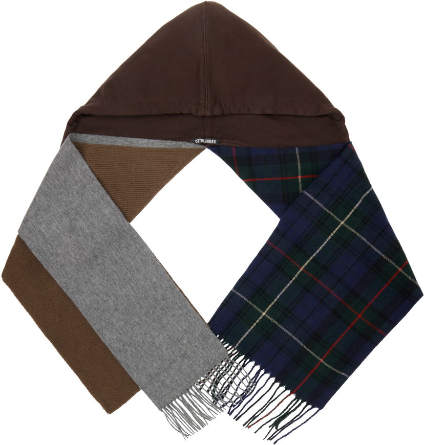Šal Ottolinger Ottolinger Deconstructed Hoodie Scarf Smeđa | 129-902828-01