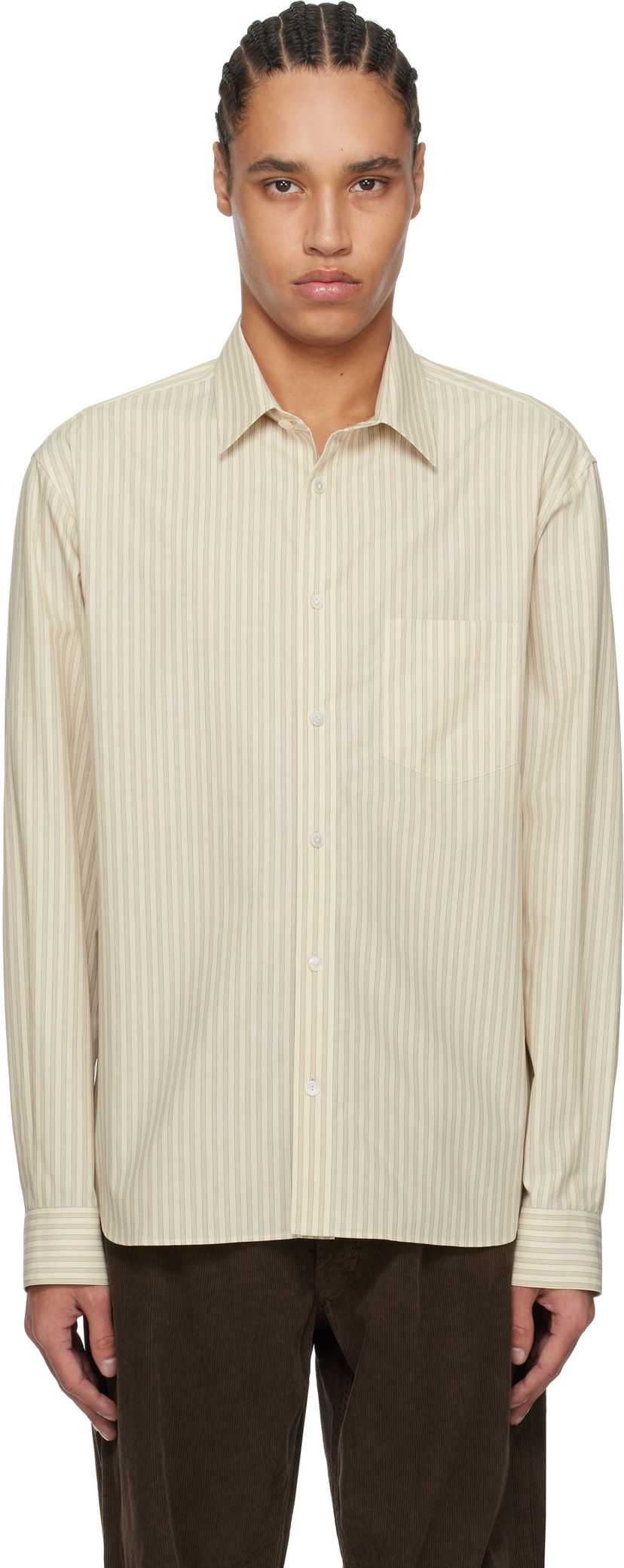 Košulja The Row The Row Ashford Striped Shirt Bež | 851-W3585
