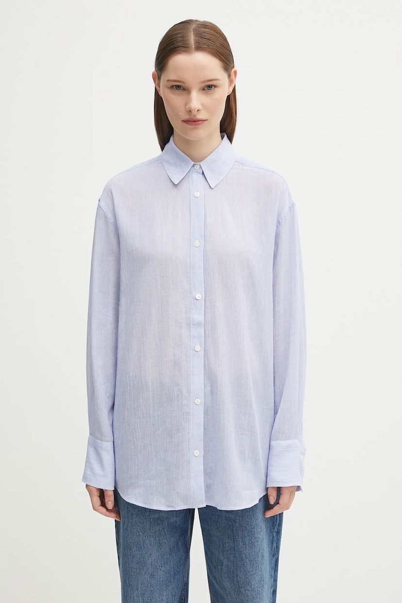 Košulja Anine Bing Anine Bing Plaza Relaxed Fit Shirt Plava | A.07.11015