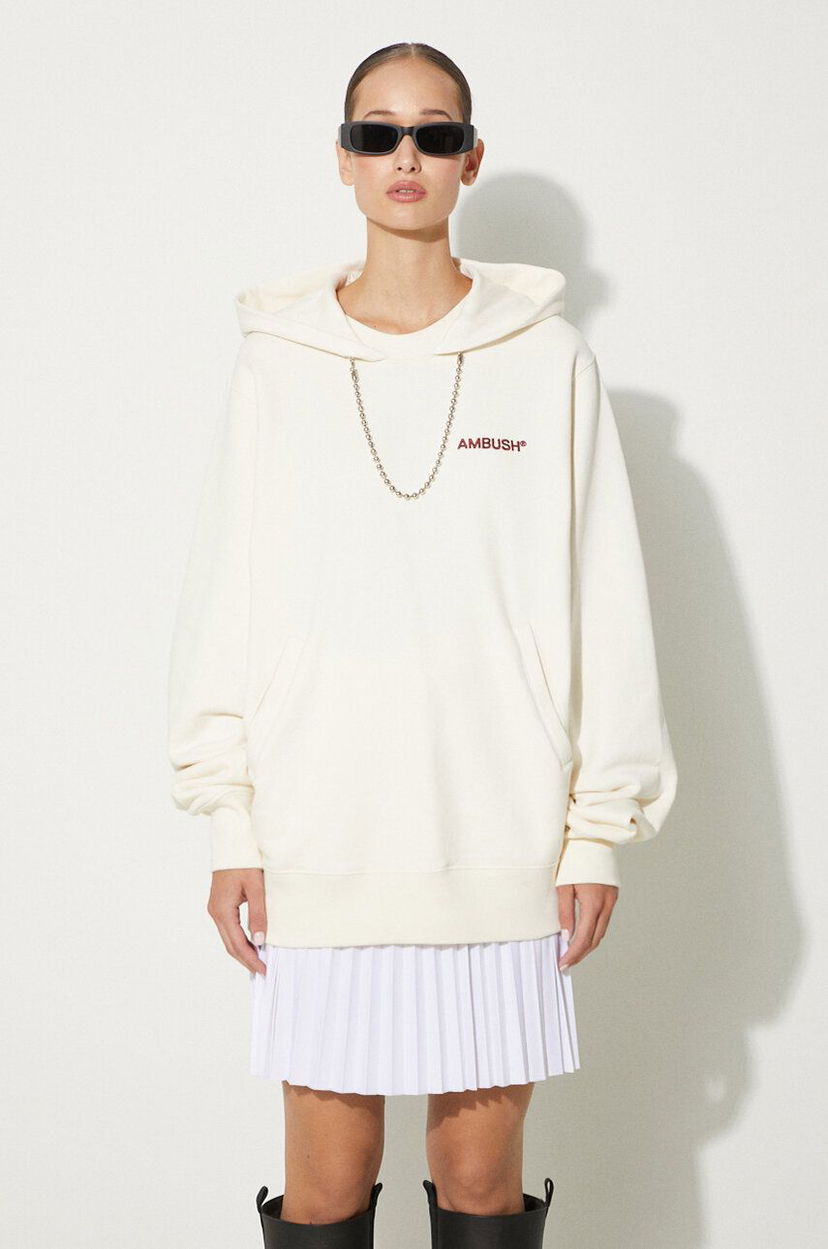Dukserice Ambush Ballchain Hoodie With Applique Bež | BWBB001F24FLE0013128