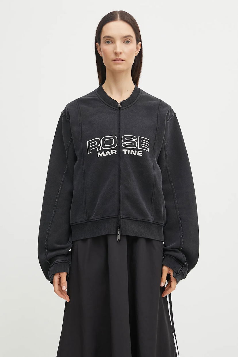Dukserice Martine Rose Martine Rose Shrunken Zip Up Crew Sweatshirt Crna | 670JS01002CW