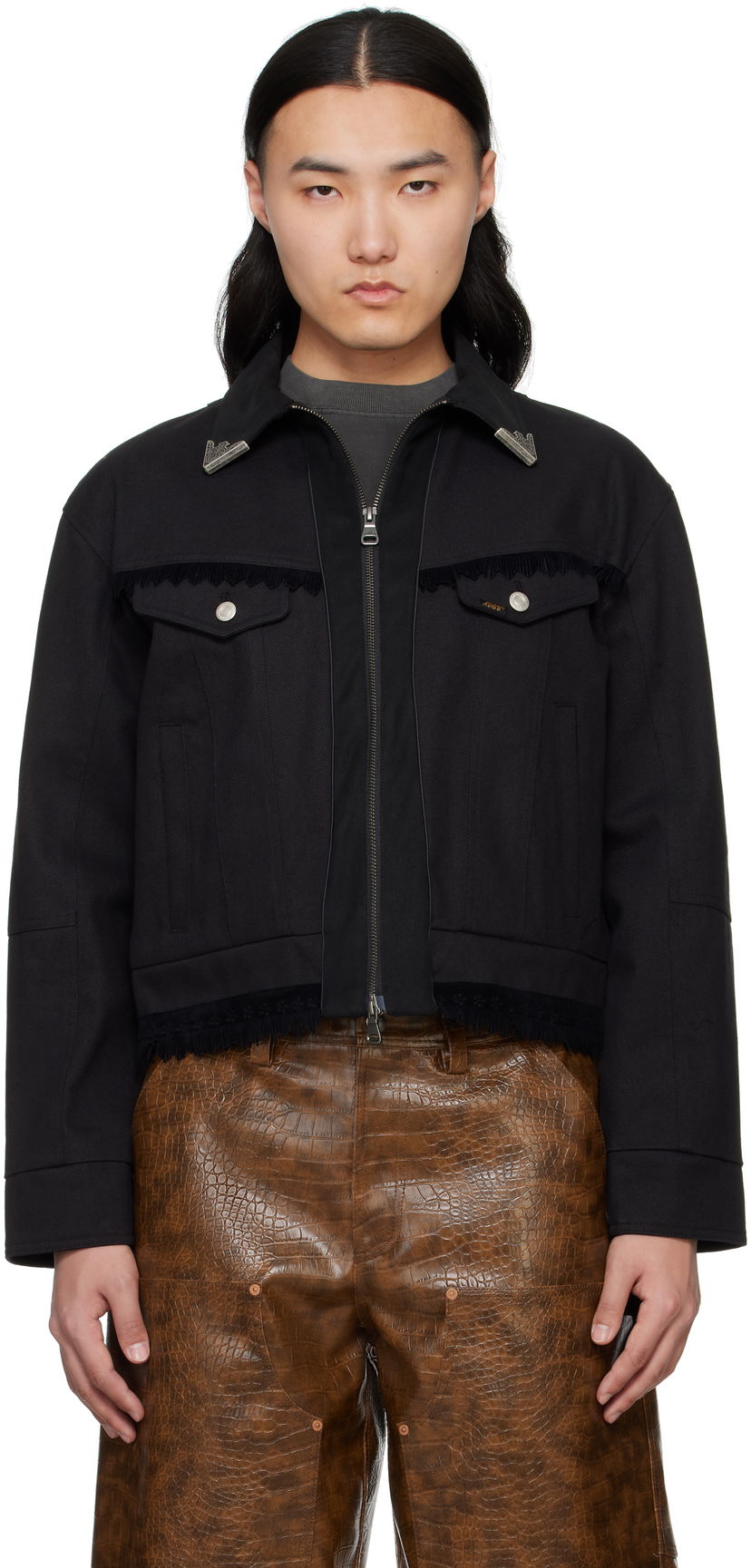 Jakna Andersson Bell Andersson Bell Cowboy Zip-Up Jacket Crna | awa680m