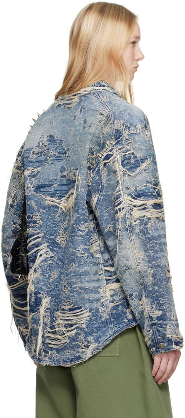 Jakna Diesel Distressed Denim Jacket Plava | A19104 09M04, 2