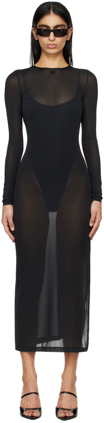 Haljina Courrèges Courrèges Women's Maxi Dress Crna | 124JRO376JS0088