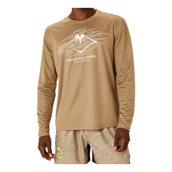 Majica kratkih rukava Asics Fujitrail Running Long Sleeve T-Shirt Smeđa | 2011C987-200