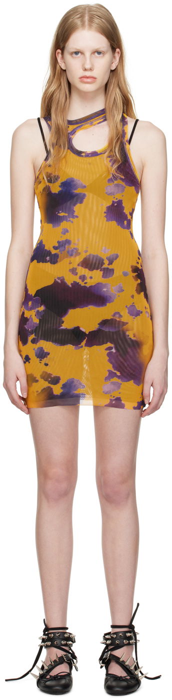 Haljina Ottolinger Ottolinger Cutout Tie-Dye Mini Dress Žuta | 100816