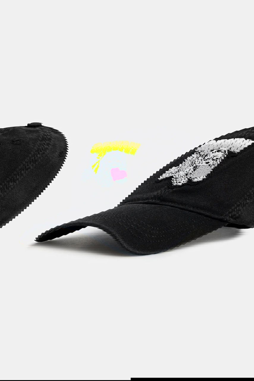 Kapa GANNI Washed Cotton Canvas Puppy Baseball Cap Crna | A6941, 0