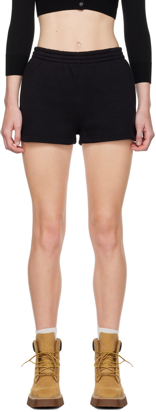 Kratke hlače Alexander Wang Logo Shorts Crna | 4CC3244400
