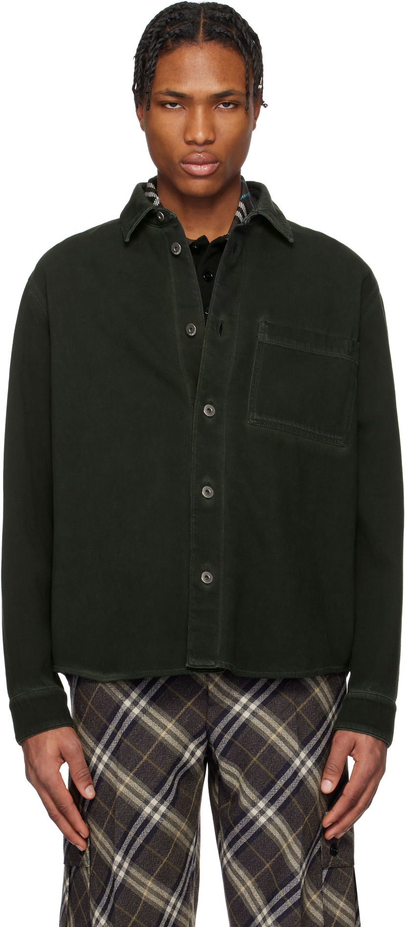 Košulja Burberry Burberry Garment Dyed Denim Shirt Zelena | 8101259