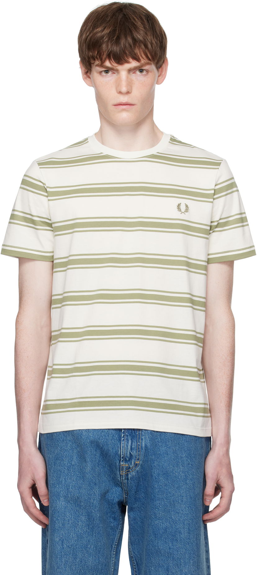 Majica kratkih rukava Fred Perry Fred Perry Fine Stripe T-Shirt Bijela | M9851