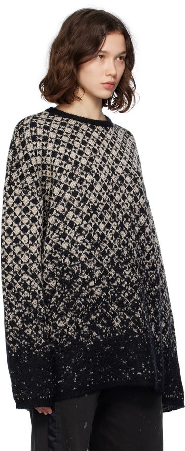 Džemper Maison Margiela MM6 Maison Margiela Wool & Mohair Dip Dye Sweater Crna | S52HL0051 M13136, 1