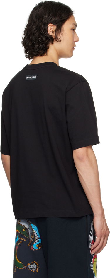 Majica kratkih rukava Marine Serre Organic Cotton Plain T-Shirt Crna | MTT077A CJER0009, 2