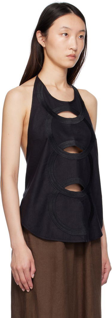 Majica bez rukava Baserange Baserange Halter Neck Cutout Top Crna | TOCHA-WS-SU25, 1