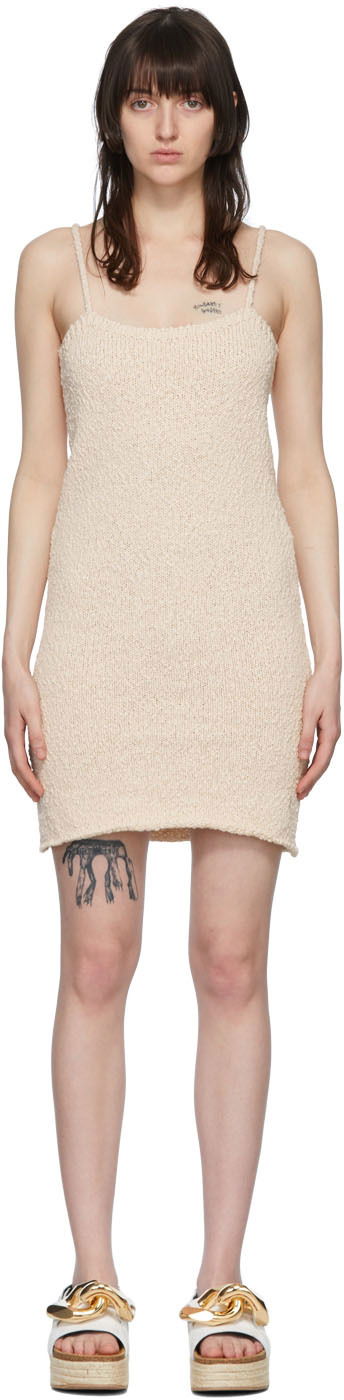 Haljina JW Anderson Cotton Mini Dress Bež | KW0647-YN0197